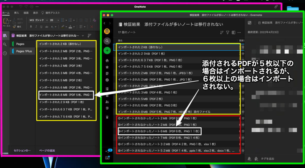 ノートに添付されたPDFの数が関係している